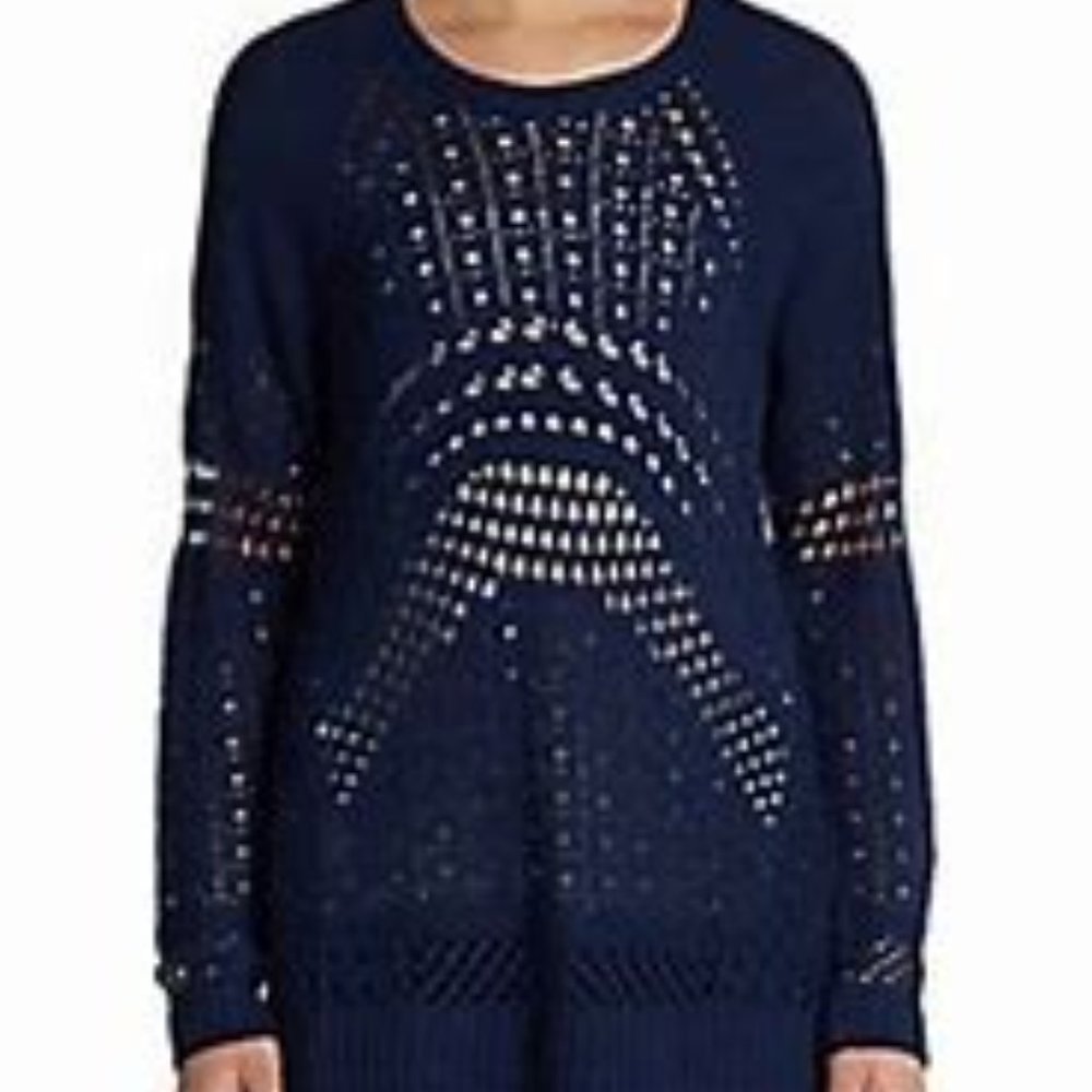 Spring Sweater - BCBGMaxAzia Pullover Sweater Navy Blue